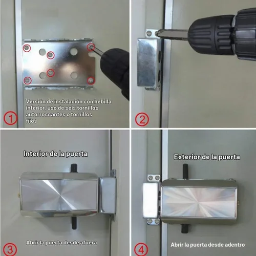 Vista 5 de Cerradura de puerta electrónica, sistema de control de acceso inalámbrico antirrobo inteligente para el hogar, seguridad sin llave, con 4 controles
