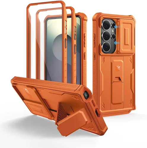 Vista 78 de Dexnor Funda para Samsung Galaxy S24 con Cubierta Deslizante Integrada para Cámara y Protector de Pantalla y Soporte, Funda Resistente a los Golpes