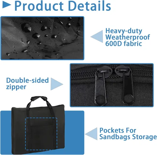 Vista 3 de Bolsa de transporte para parrilla Camp Chef SG30, SG14, FG20, MSG20, 600D impermeable a prueba de polvo, accesorios de parrilla bolsa