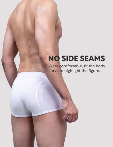 Vista 5 de DAVID ARCHY Calzoncillos para hombre, ropa interior micro modal, cómoda, suave, doble bolsa, paquete de 4 o 7