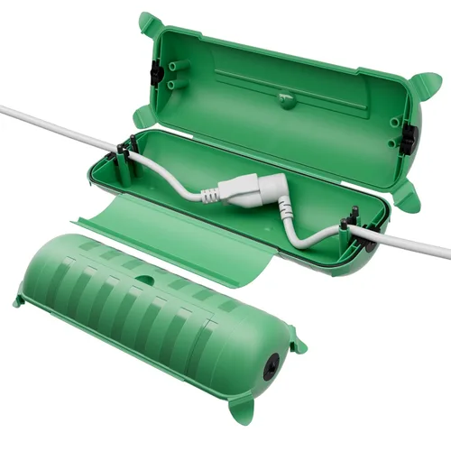 Vista 12 de RESTMO Caja de conexión impermeable para exteriores, cubierta de cable de extensión eléctrica resistente a la intemperie, cubierta sellada segura