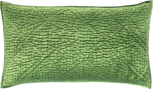 Vista 5 de Funda de almohada de terciopelo verde sólido con estampado parisino de Pine Cone Hill, tamaño Euro Evergreen
