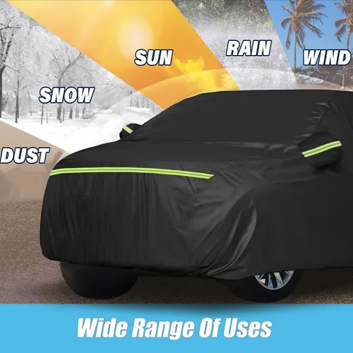 Vista 7 de Fundas impermeables para automóvil para Ford Bronco 2021-2024 de 2 puertas (negro) 210T, personalizadas, resistentes, impermeables, protección