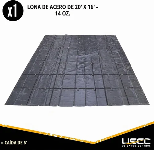 Vista 3 de US Cargo Control Lona de madera ligera de 3 piezas, material impermeable de poliéster recubierto de PVC de 14 onzas, protección duradera para tu