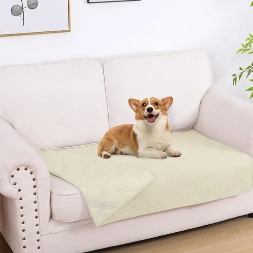 Vista 81 de hyha - Manta impermeable para cama de perro, mantas suaves para mascotas, funda impermeable para sofá para perros, fundas reversibles lavables