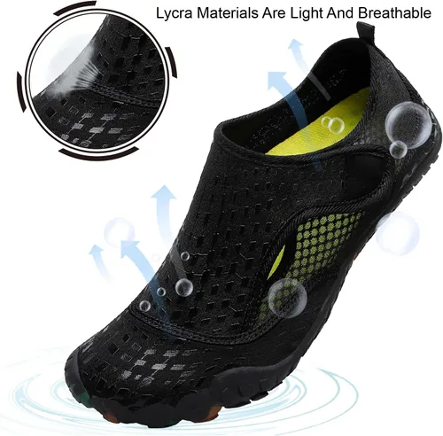 Vista 5 de L-RUN - Calzado acuático para mujer y hombre, calzado atlético tipo calcetín que brinda sensación de estar descalzo, para senderismo, deportes