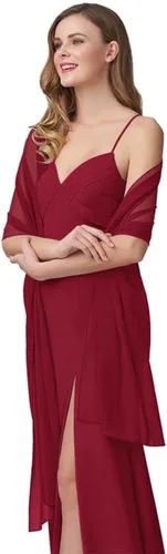 Vista 4 de Chales de gasa para mujer, bufandas para dama de honor, boda, noche, graduación, fiesta, ocasiones especiales, vestidos de 90 x 20 pulgadas