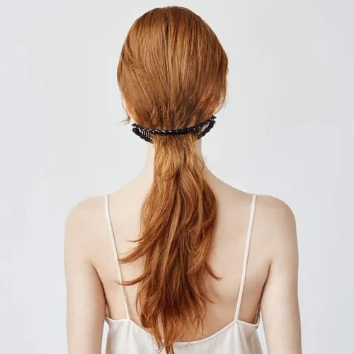 Vista 5 de WILLBOND 6 pinzas para el pelo de plátano, pinzas para el cabello con forma de pez, clip para cola de caballo, accesorio para cabello de mujer marrón