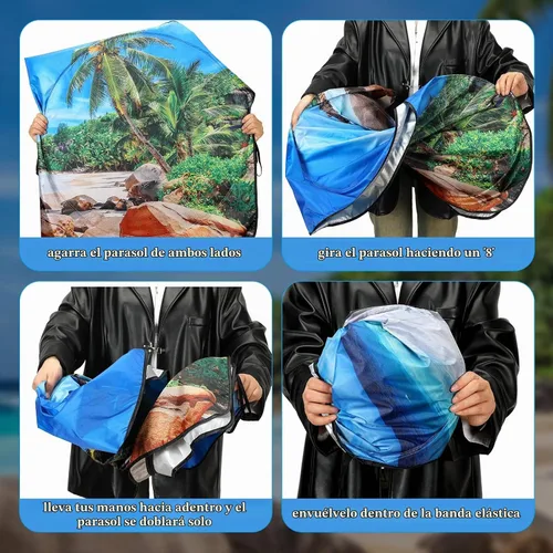 Vista 6 de Parasol plegable para parabrisas de coche, cubreventanas frontales para coche, accesorios para coche, protección contra el calor y los rayos UV