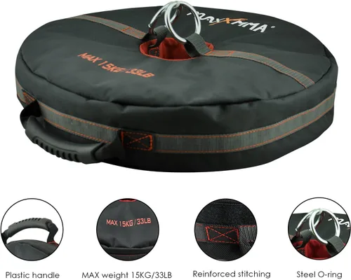 Vista 4 de MaxxMMA bolsa de entrenamiento de peso funcional con doble extremo y ancla (sin relleno) - Bolsa de boxeo para entrenamiento de boxeo, artes