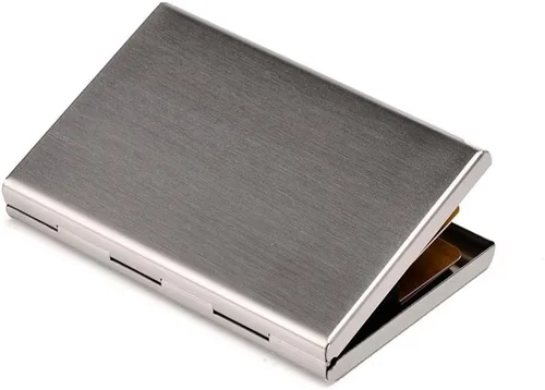 Vista 8 de RFID - Tarjetero de acero inoxidable, protector de tarjetas de crédito para hombre y mujer