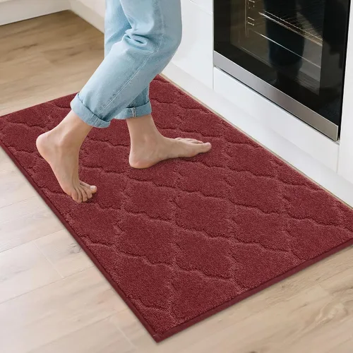 Vista 41 de COSY HOMEER Alfombras suaves de cocina [2 piezas] para el frente del fregadero súper absorbentes, tapetes y tapetes de cocina de 20 x 30 pulgadas/20