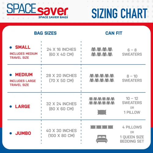 Vista 8 de [Usado] Paquete de 6 bolsas de almacenamiento al vacío variadas para edredones, mantas y ropa, bolsas de compresión selladas al vacío con bomba