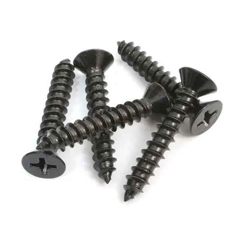 Vista 7 de Bolt Dropper Tornillos para madera #8 x 1 pulgada, paquete de 100 – Tornillo Phillips de cabeza plana de acero inoxidable recubierto de xylan negro