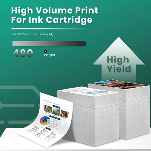 Vista 3 de GREENBOX Cartucho de tinta negro 65XL remanufacturado de repuesto para HP 65 XL tinta negra para Envy 5055 5052 5010 5012 DeskJet 3755 2652 3720