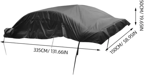 Vista 2 de Cubierta de coche para automóvil, parasol para automóviles, color negro, media cubierta, protector de nieve, cubierta protectora de refrigeración