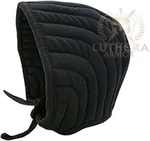 Vista 3 de Gorra de algodón acolchada medieval Renacimiento medieval bajo armadura para SCA LARP