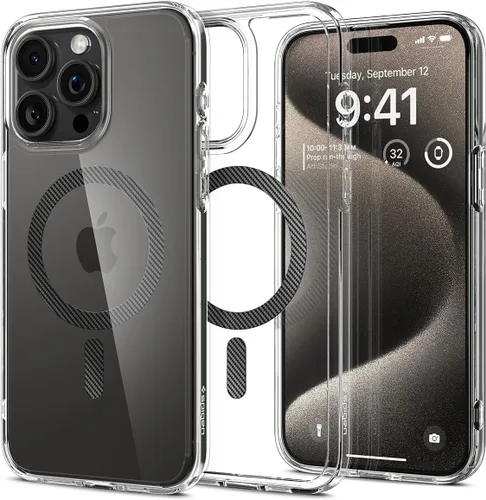 Vista 40 de Spigen Funda para iPhone 13 Mini, ultra híbrida MagFit [antiamarilleo] [compatible con Magsafe] - Transparente