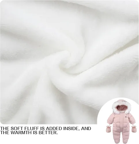Vista 5 de Traje de nieve de invierno para bebé niña, chaqueta para niño, overol con capucha