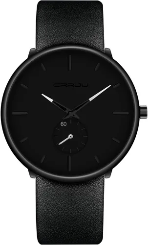 Vista 21 de Mens Watches Ultra-Thin Minimalist Waterproof-Fashion Wrist Watch for Men Unisex Dress with Leather Band