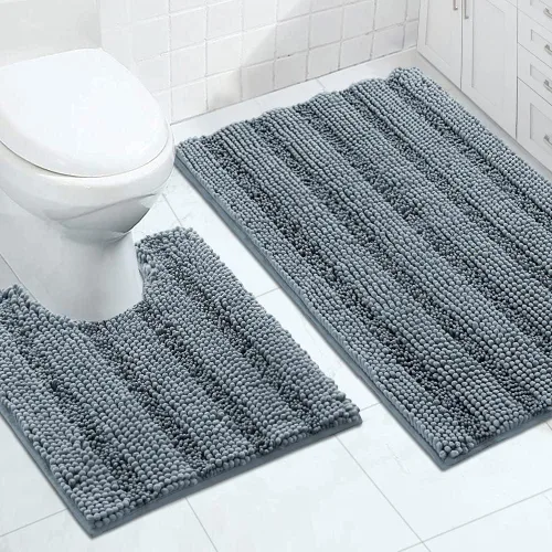 Vista 118 de Turquoize Alfombra de baño de chenilla de lujo para baño, extra absorbente, alfombra de ducha de microfibra antideslizante para baño, alfombra Aqua