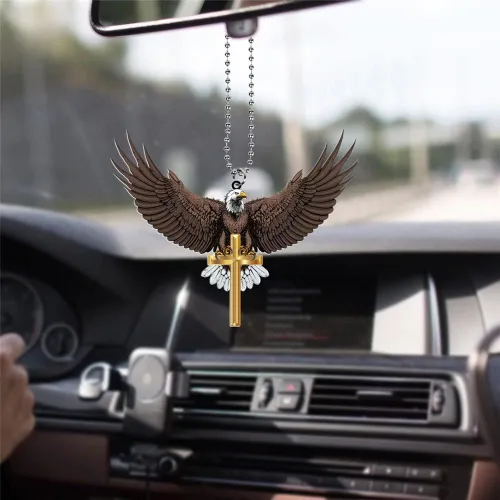 Vista 5 de Cardinal Bird - Adorno colgante de espejo retrovisor para automóvil, colgante de automóvil, colgante colgante de automóvil, adorno de Navidad