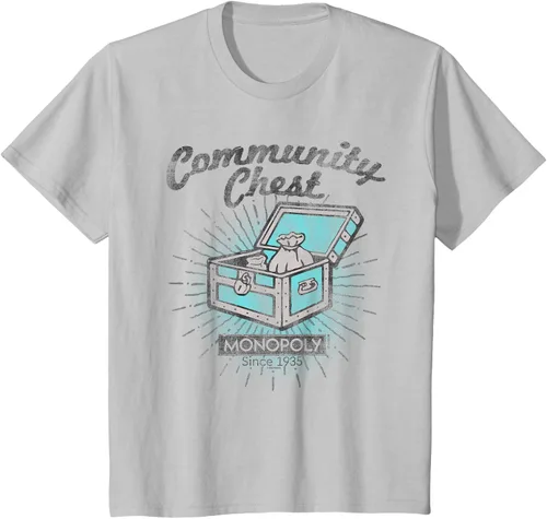 Vista 17 de Monopoly Camiseta Community Chest, gris, S Gris Oscuro