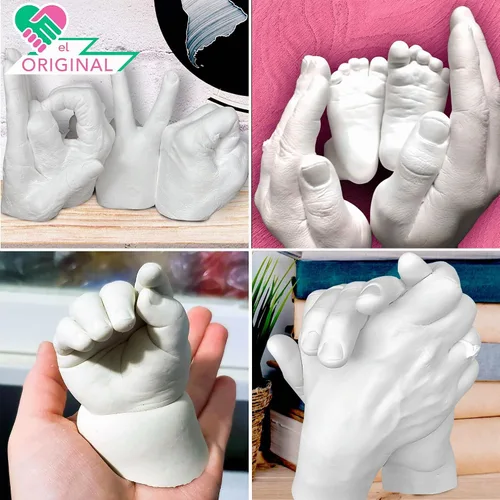 Vista 3 de Polvo moldeable de alginato Create-A-Mold para crear distintas formas Alginato no tóxico que cambia de color: suficiente material para 2 manos