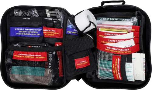 Vista 9 de Uncharted Supply Co. Kit de emergencia impermeable de primeros auxilios Plus con respaldo desmontable MOLLE, equipo de supervivencia al aire libre