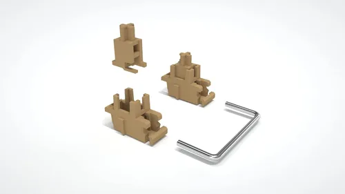 Vista 2 de GATERON Estabilizador V2 montado en placa para interruptor de satélite de teclado mecánico 60% 7U 6.25U 2U (caqui)