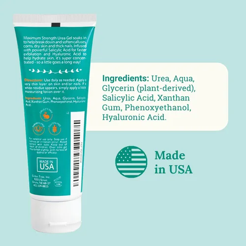 Vista 9 de GILDEN TREE Gel de urea 42 % para pies, máxima fuerza, suaviza los callos del talón agrietado y las uñas gruesas de los pies