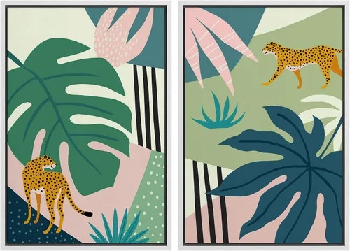 Vista 46 de MUDECOR Lienzo enmarcado para pared, bosque brumoso, reflejos, paisaje tranquilo, ilustraciones modernas, arte decorativo, bohemio, tranquilo/zen