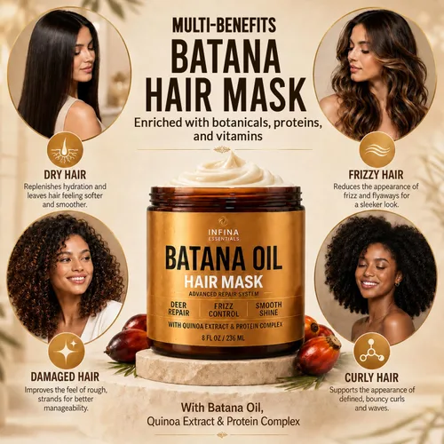 Vista 2 de Batana - Mascarilla capilar de aceite, acondicionador profundo para cabello