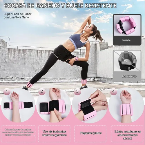 Vista 5 de Pesas de muñeca y tobillo de pilates para mujer