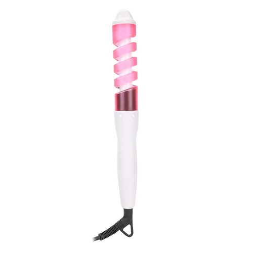 Vista 7 de KIMISS Varita rizadora en espiral, rizador de pelo eléctrico y estilizador con barril de cerámica, 110-240V