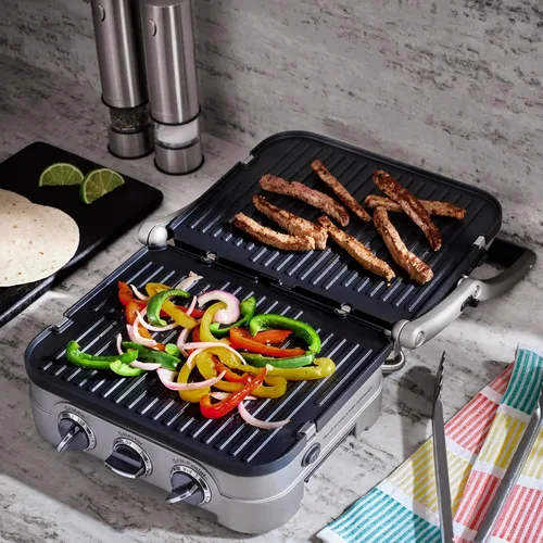 Vista 3 de Cuisinart Panini - Plancha 5 en 1 de 1500 W, apta para lavavajillas