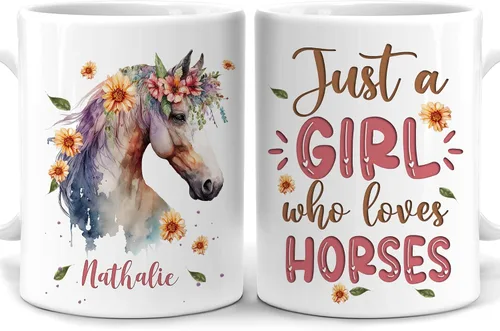 Vista 11 de Hyturtle Regalos Personalizados Amante de Osos - Taza de Café de Cerámica Just A Girl Who Loves Bears con Nombre Personalizado 11oz - Idea de Regalo
