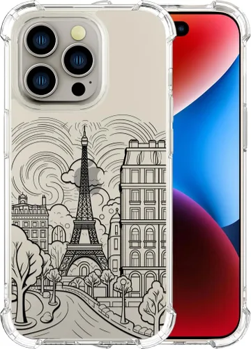 Vista 59 de Compatible con iPhone 14, funda transparente y bonita para mujeres y niñas, diseño floral, diseño floral femenino, funda para teléfono 14