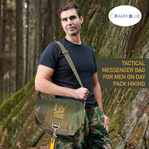 Vista 3 de Farm Blue Bolso bandolera táctico Bolsa militar más pequeña para hombres y mujeres Bolsa cruzada resistente al agua