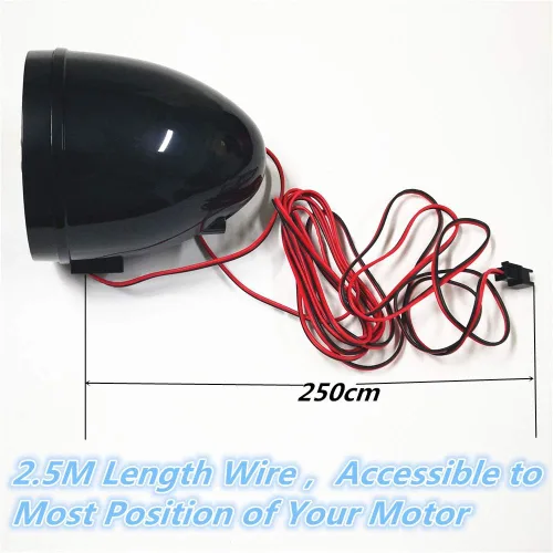Vista 2 de XYC UTV, ATV, motor Bluetooth antirrobo, control remoto de 3 pulgadas, impermeable, altavoz inalámbrico Bluetooth de 7/8-1 pulgadas, montaje en Rojo