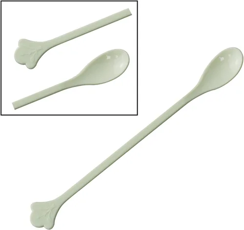 Vista 4 de Cuchara de café, 100 unidades, 5.1 in/5.1 pulgadas, mini cucharas desechables para té y azúcar, agitadores de plástico de grado alimenticio, palitos