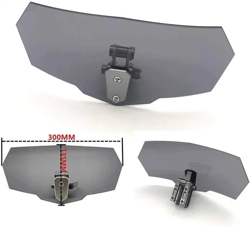 Vista 2 de motorcycle windshield Motorcycle Wind Deflector Smoked Windshield Compatible with BMW R 1200 Gs Compatible with Vfr 800 Compatible with Compatible