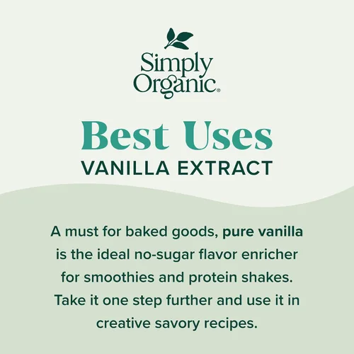 Vista 7 de Simply Organic, extracto de vainilla pura, certificado orgánico, botella de vidrio de 4 onzas