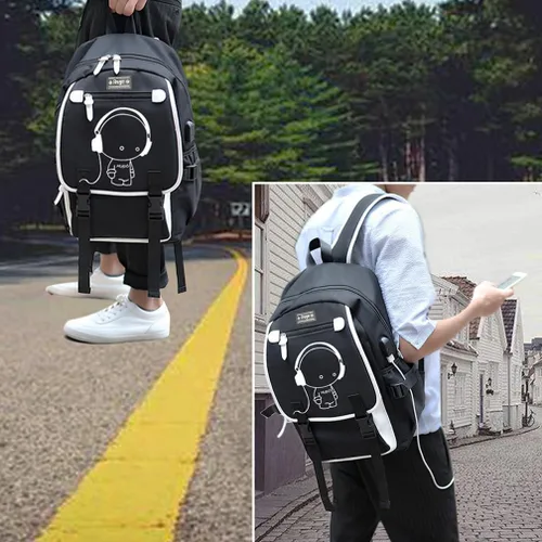 Vista 8 de Asge Bolso escolar de nylon de la moda de las, Oslei128-2, Mochilas Daypack