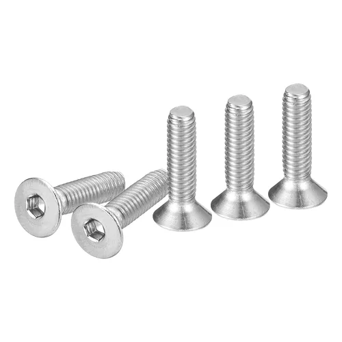 Vista 16 de DTGN Tornillos de cabeza plana con tuerca de vaso hexagonal M3-0.5 x 6 mm, paquete de 100, tornillos de cabeza plana con tuerca hexagonal de acero