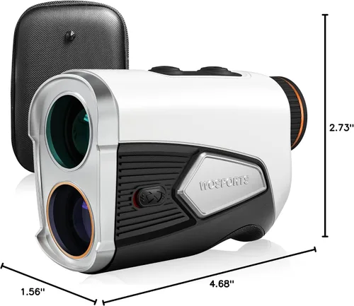 Vista 10 de WOSPORTS Golf Rangefinder with Slope, 1500-Yard Pin Lock Vibration Range Finder(Feet/Meters/Yards), 7X Magnification, Magnetic Mount, Rechargeable