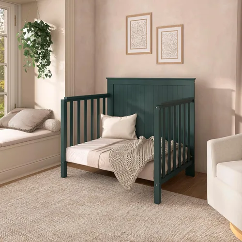 Vista 7 de Dream On Me Ava - Mini cuna convertible 4 en 1, color verde oliva