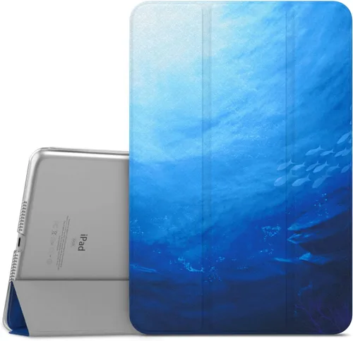 Vista 33 de MoKo Funda para iPad mini 5 2019/Mini 4 2015 (5ta/4ta Generación 7.9 pulgadas), funda delgada y ligera con soporte, con protector traslúcido