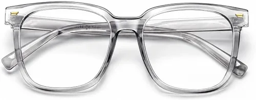 Vista 14 de PANNER Gafas cuadradas de gran tamaño con bloqueo de luz azul antideslumbrante para computadora Naranja claro