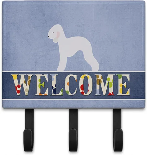 Vista 39 de Caroline's Treasures Afghan Hound - Gancho de pared de bienvenida, triple, multicolor Afghan Hound Welcome artwork on ceramic tile with three